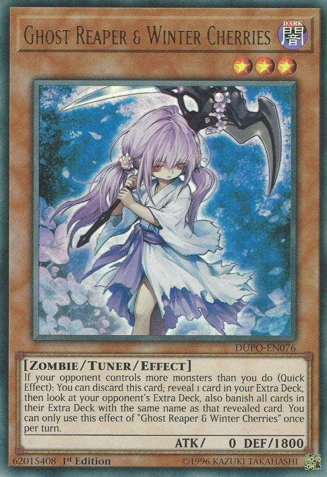 Image for Ghost Reaper & Winter Cherries (DUPO-EN076) (DUPO) - YuGiOh
