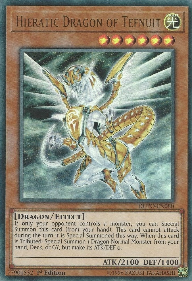 Image for Hieratic Dragon of Tefnuit (DUPO-EN080) (DUPO) - YuGiOh