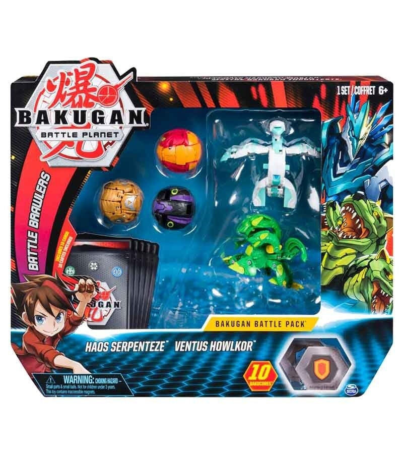 Image for Bakugan Battle Pack 5-Pack - Haos Serpenteze and Ventus Howlkor - Bakugan TCG