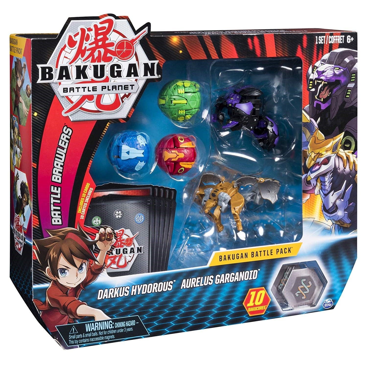 Image for Bakugan Battle Pack 5-Pack - Darkus Hydorous and Aurelus Garganoid - Bakugan TCG