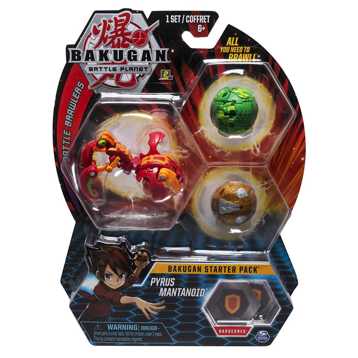 Image for Bakugan Starter 3-Pack - Pyrus Mantanoid - Bakugan TCG