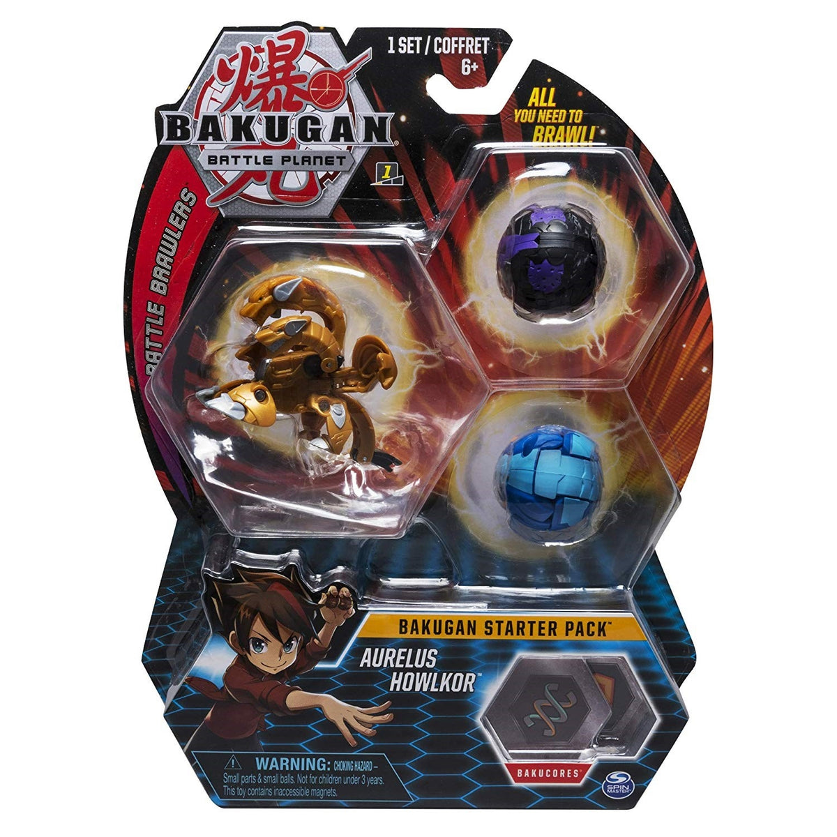 Image for Bakugan Starter 3-Pack - Aurelus Howlkor - Bakugan TCG