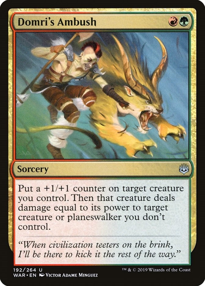 Image for Domri's Ambush (192) (War of the Spark) - Magic: The Gathering