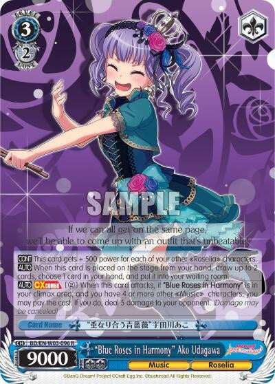Image for "Blue Roses in Harmony" Ako Udagawa (BD/EN-W03-096 R) (BanG Dream! Girls Band Party! MULTI LIVE) - Weiss Schwarz