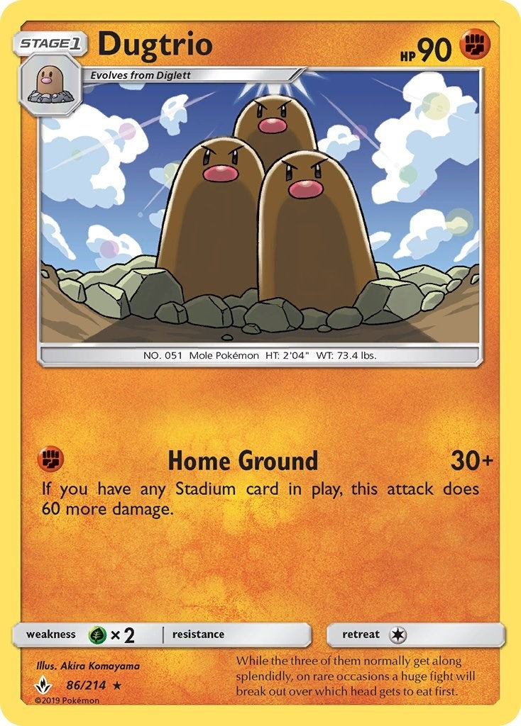 Image for Dugtrio (86/214) (SM10) - Pokemon