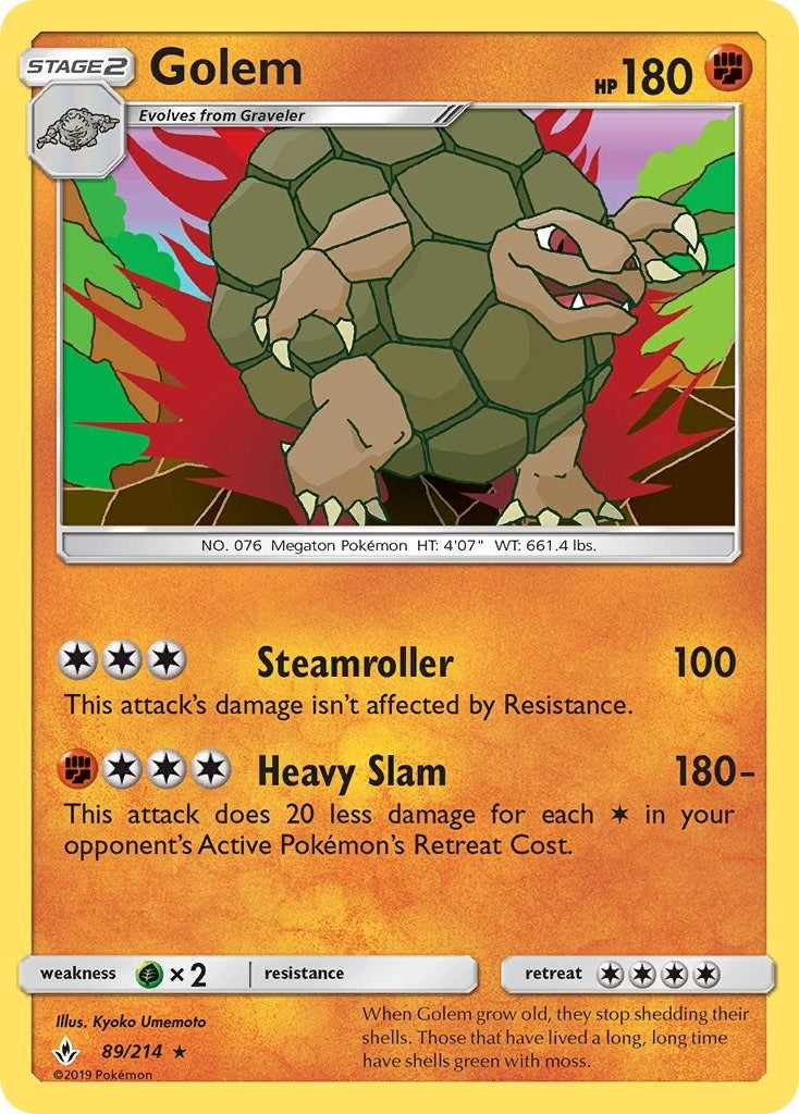 Image for Golem (89/214) (SM10) - Pokemon