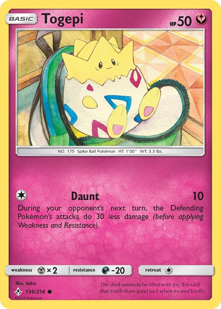 Image for Togepi (136/214) (SM10) - Pokemon