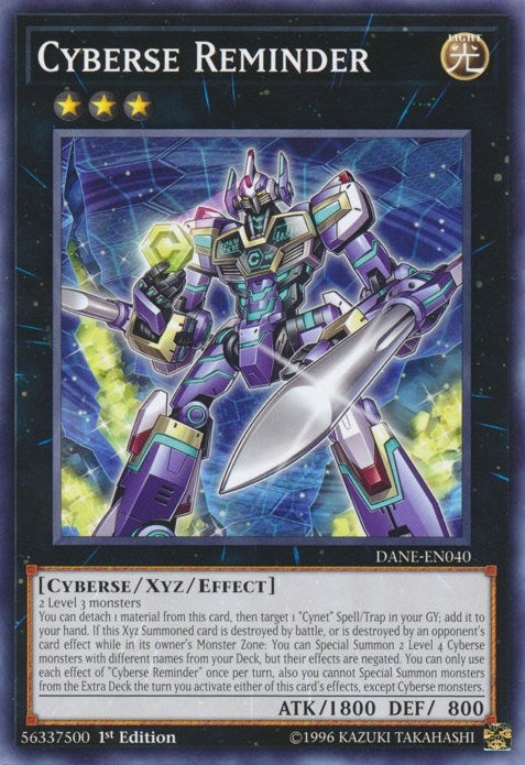 Image for Cyberse Reminder (DANE-EN040) (DANE) - YuGiOh