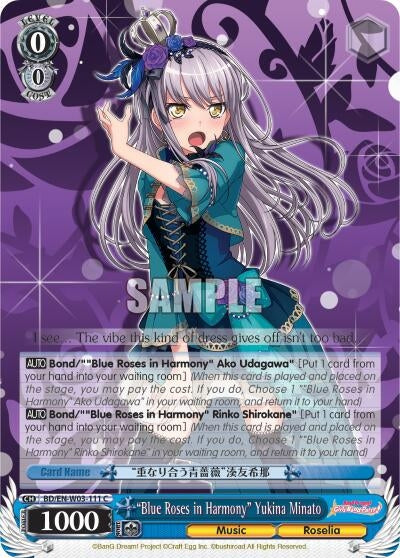 Image for "Blue Roses in Harmony" Yukina Minato (BD/EN-W03-111 C) (BanG Dream! Girls Band Party! MULTI LIVE) - Weiss Schwarz