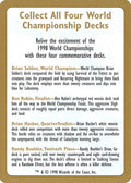 Image for 1998 World Championship Advertisement Card (World Championship Decks) - Magic: The Gathering
