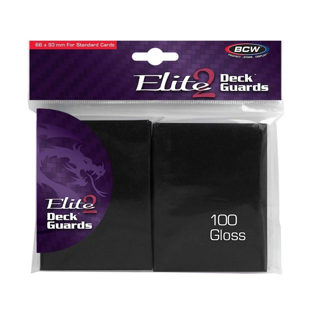 Image for Elite2 Deck Guards - Glossy Standard - Black (100-Pack) - Card Sleeves