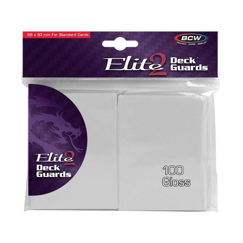 Image for Elite2 Deck Guards - Glossy Standard - White (100-Pack) - Card Sleeves