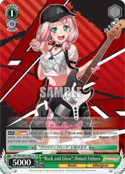 Image for "Rock and Glow" Himari Uehara (BD/EN-W03-043 U) (BanG Dream! Girls Band Party! MULTI LIVE) - Weiss Schwarz