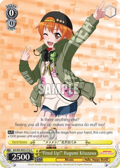 Image for "Fired Up!" Hagumi Kitazawa (BD/EN-W03-016 C) (BanG Dream! Girls Band Party! MULTI LIVE) - Weiss Schwarz
