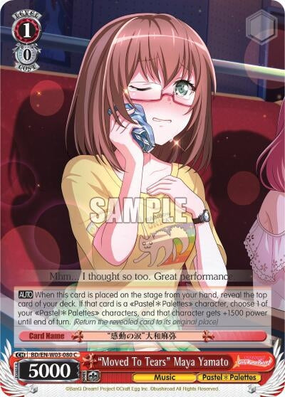 Image for "Moved To Tears" Maya Yamato (BD/EN-W03-080 C) (BanG Dream! Girls Band Party! MULTI LIVE) - Weiss Schwarz