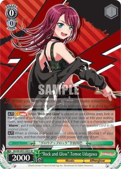 Image for "Rock and Glow" Tomoe Udagawa (SR) (BD/EN-W03-040S SR) (BanG Dream! Girls Band Party! MULTI LIVE) - Weiss Schwarz