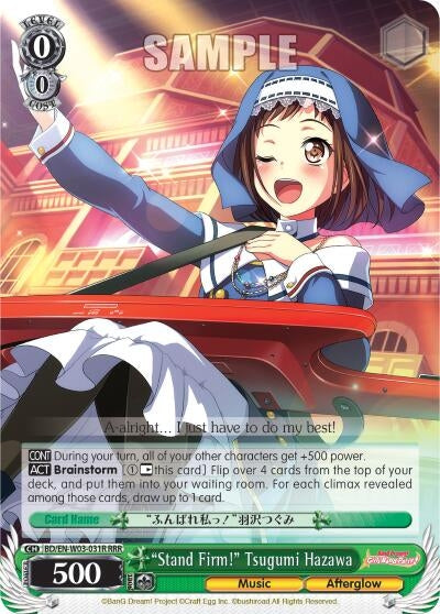 Image for "Stand Firm!" Tsugumi Hazawa (RRR) (BD/EN-W03-031R RRR) (BanG Dream! Girls Band Party! MULTI LIVE) - Weiss Schwarz