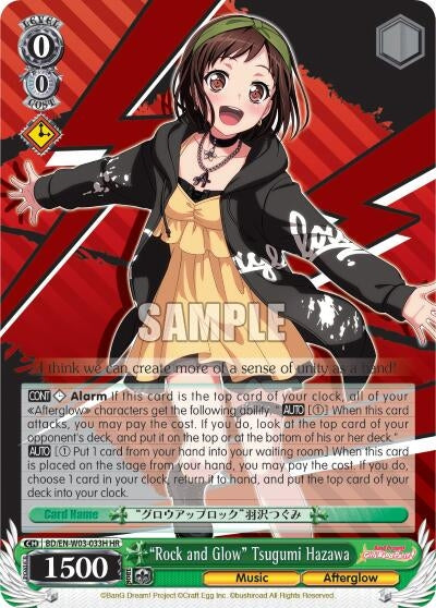 Image for "Rock and Glow" Tsugumi Hazawa (HR) (BD/EN-W03-033H HR) (BanG Dream! Girls Band Party! MULTI LIVE) - Weiss Schwarz
