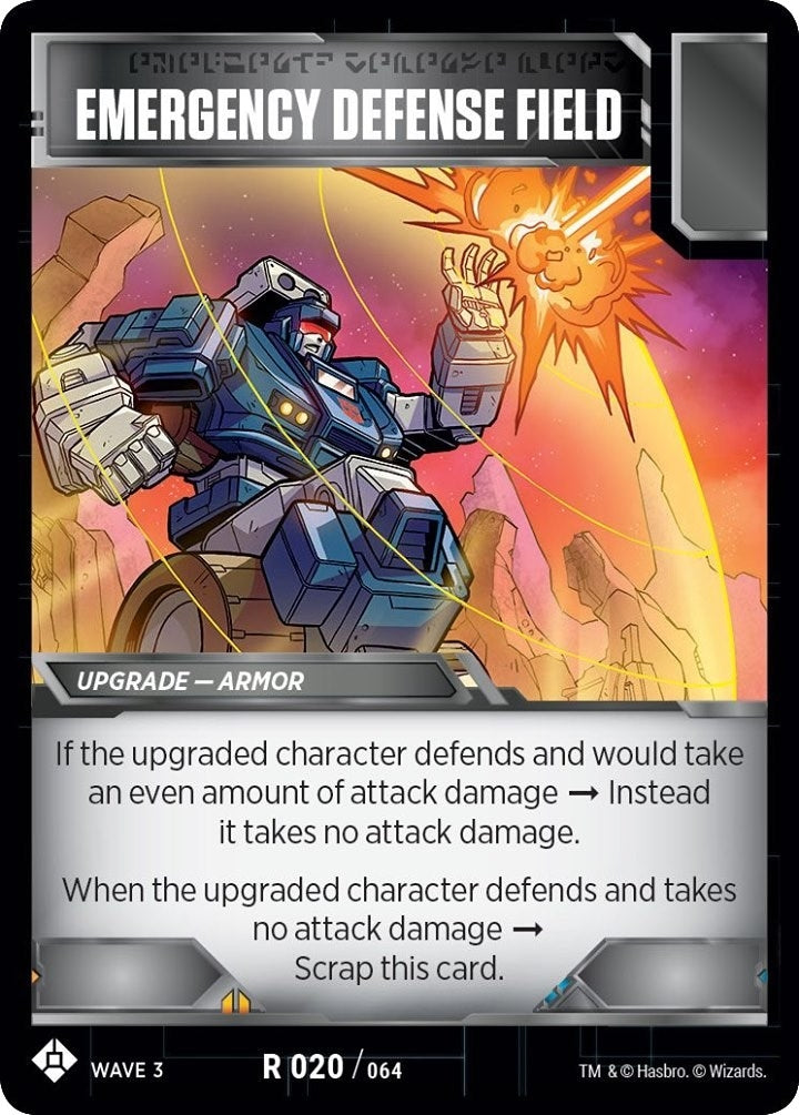 Image for Emergency Defense Field (20) (War for Cybertron: Siege I) - Transformers TCG