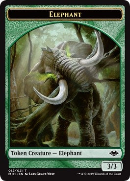 Image for Elephant // Spirit Double-Sided Token (12 // 16) (Modern Horizons) - Magic: The Gathering