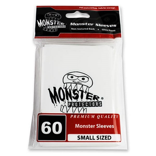 Image for Small Sleeves with Logo - Glossy - White (60-Pack) - Card Sleeves