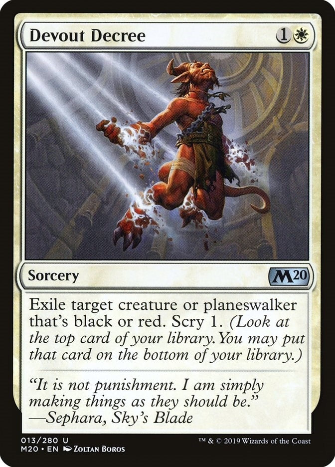 Image for Devout Decree (13) (Core Set 2020) - Magic: The Gathering