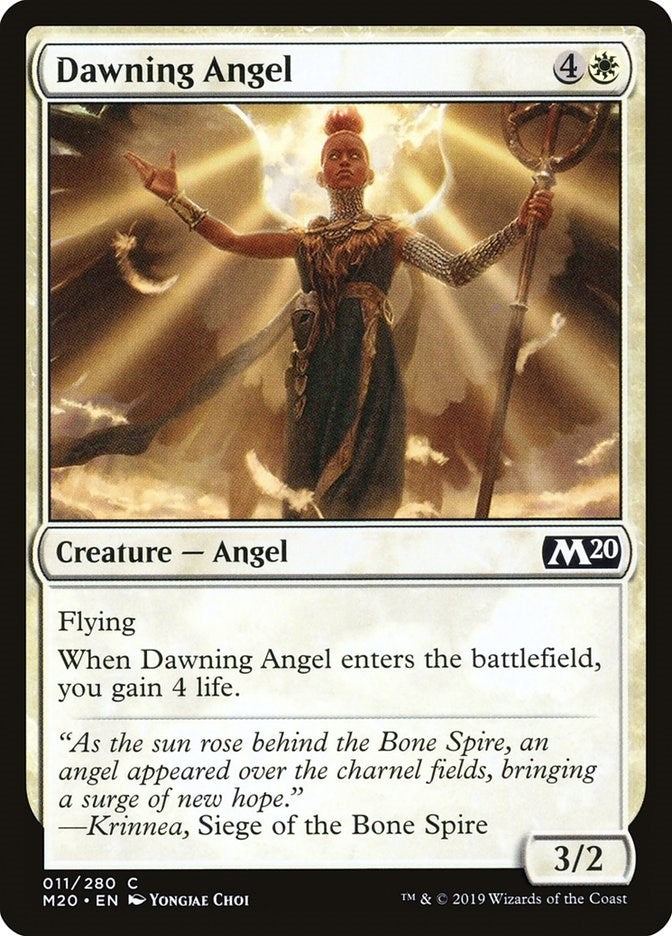 Image for Dawning Angel (11) (Core Set 2020) - Magic: The Gathering