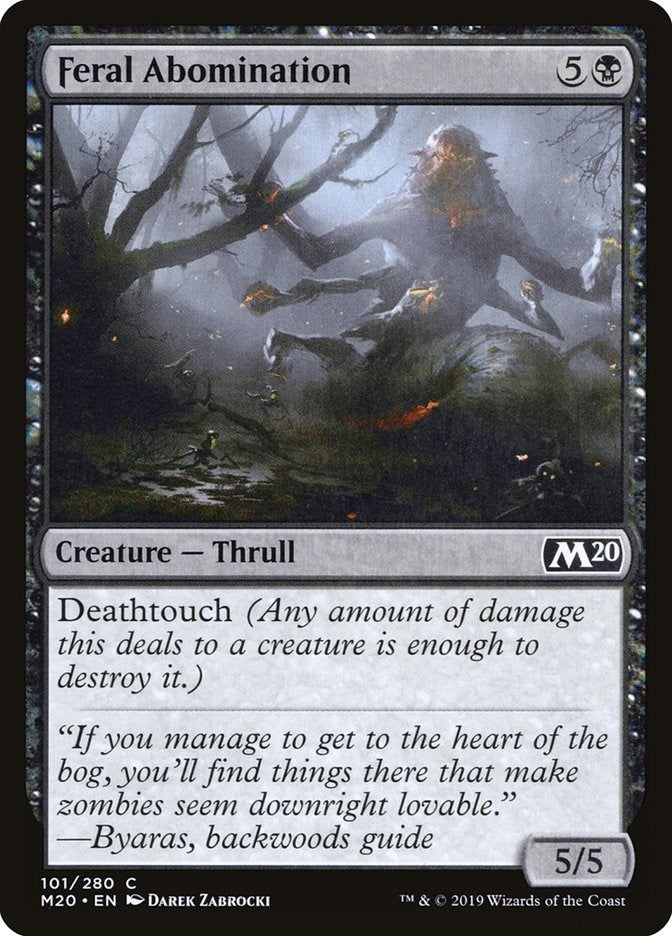Image for Feral Abomination (101) (Core Set 2020) - Magic: The Gathering