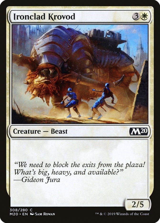 Image for Ironclad Krovod (308) (Core Set 2020) - Magic: The Gathering