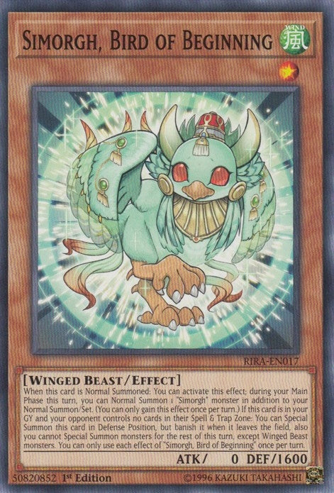 Image for Simorgh, Bird of Beginning (RIRA-EN017) (RIRA) - YuGiOh