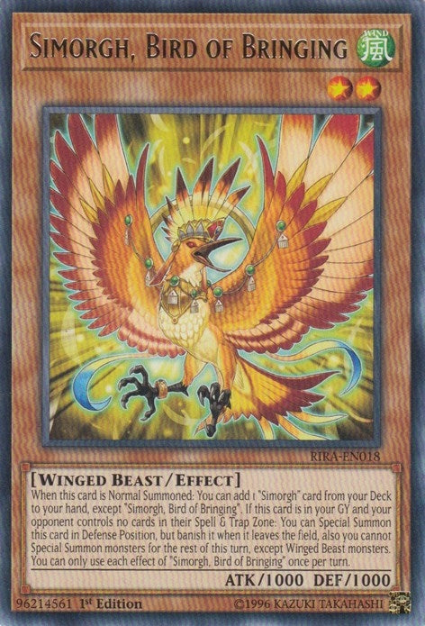 Image for Simorgh, Bird of Bringing (RIRA-EN018) (RIRA) - YuGiOh