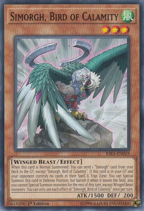 Image for Simorgh, Bird of Calamity (RIRA-EN019) (RIRA) - YuGiOh