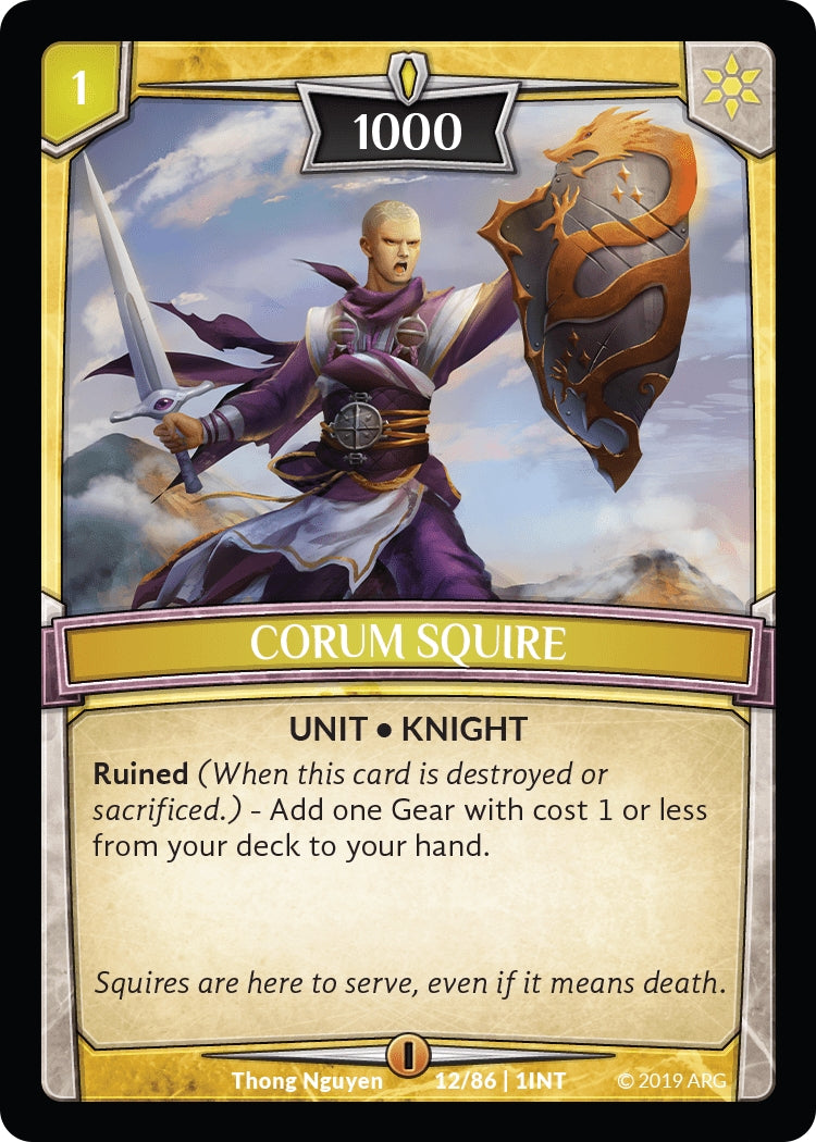 Image for Corum Squire (12/86 | 1INT) (Intro Decks - 2019) - Argent Saga TCG
