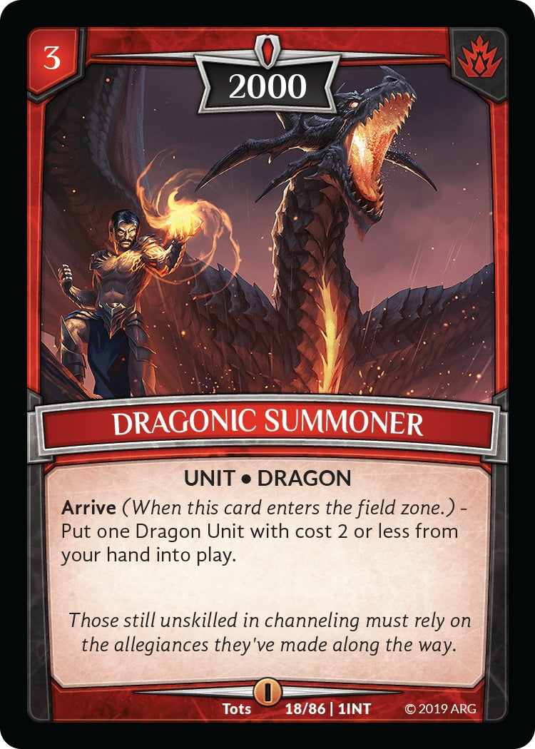 Image for Dragonic Summoner (18/86 | 1INT) (Intro Decks - 2019) - Argent Saga TCG