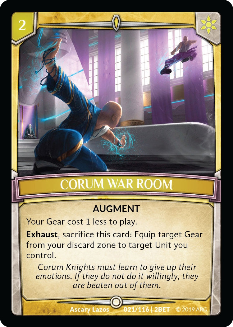 Image for Corum War Room (21/116 | 2BET) (Betrayal) - Argent Saga TCG