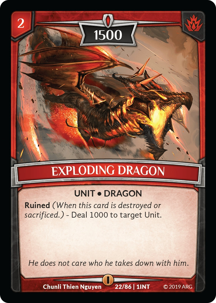 Image for Exploding Dragon (22/86 | 1INT) (Intro Decks - 2019) - Argent Saga TCG