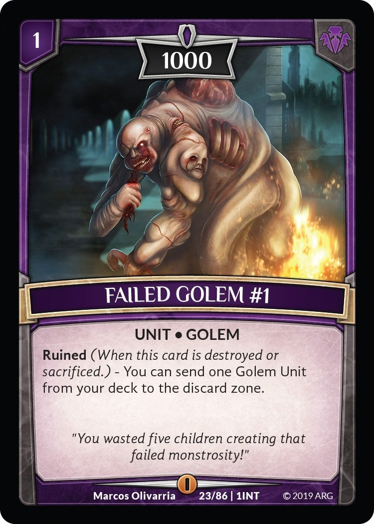 Image for Failed Golem #1 (23/86 | 1INT) (Intro Decks - 2019) - Argent Saga TCG