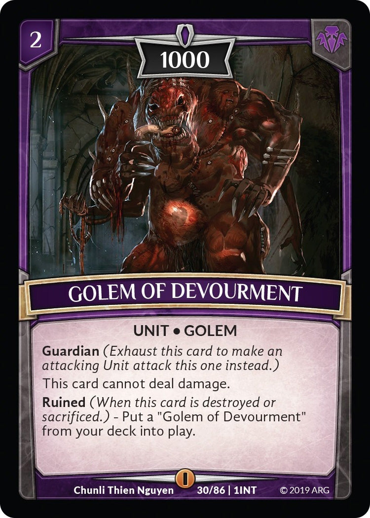 Image for Golem of Devourment (30/86 | 1INT) (Intro Decks - 2019) - Argent Saga TCG