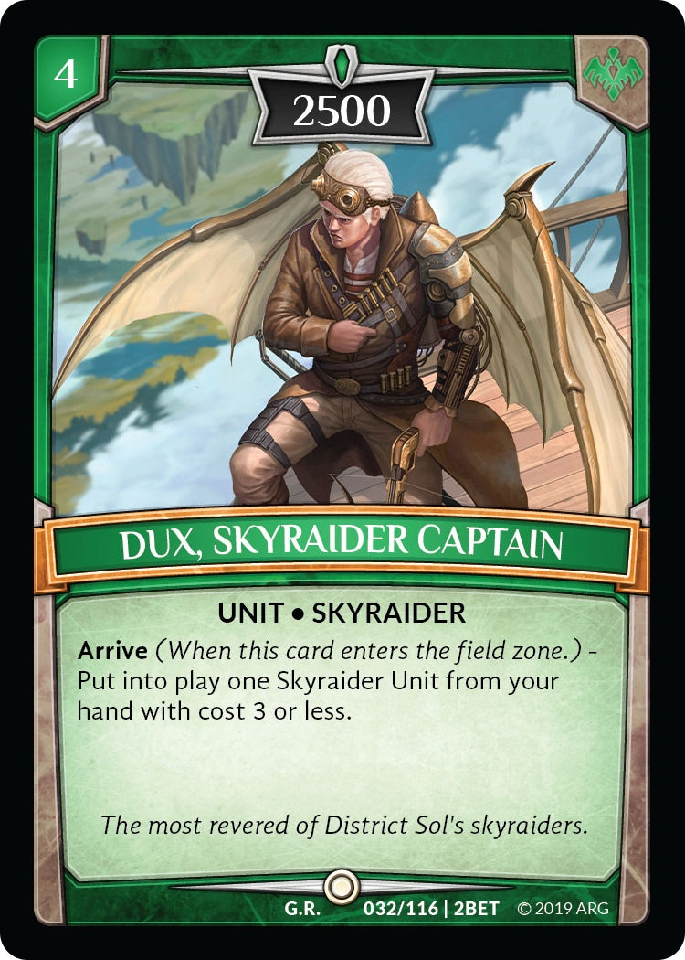 Image for Dux, Skyraider Captain (32/116 | 2BET) (Betrayal) - Argent Saga TCG