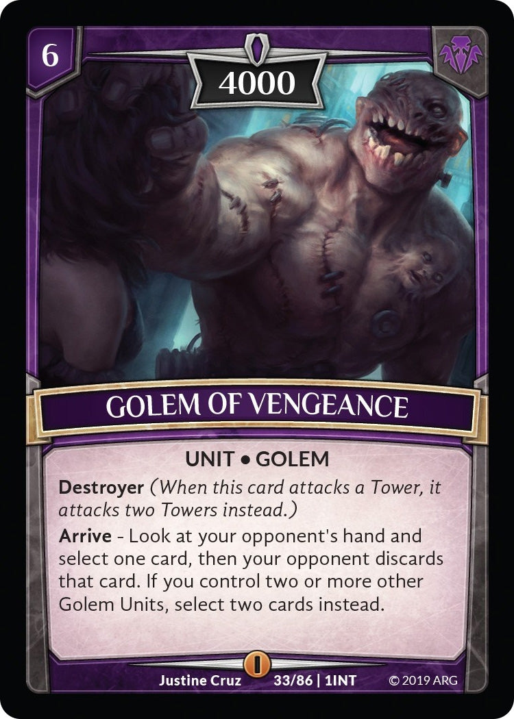 Image for Golem of Vengeance (33/86 | 1INT) (Intro Decks - 2019) - Argent Saga TCG