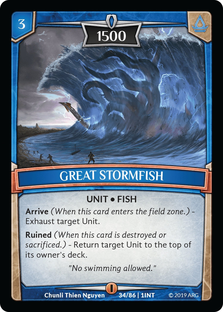 Image for Great Stormfish (34/86 | 1INT) (Intro Decks - 2019) - Argent Saga TCG