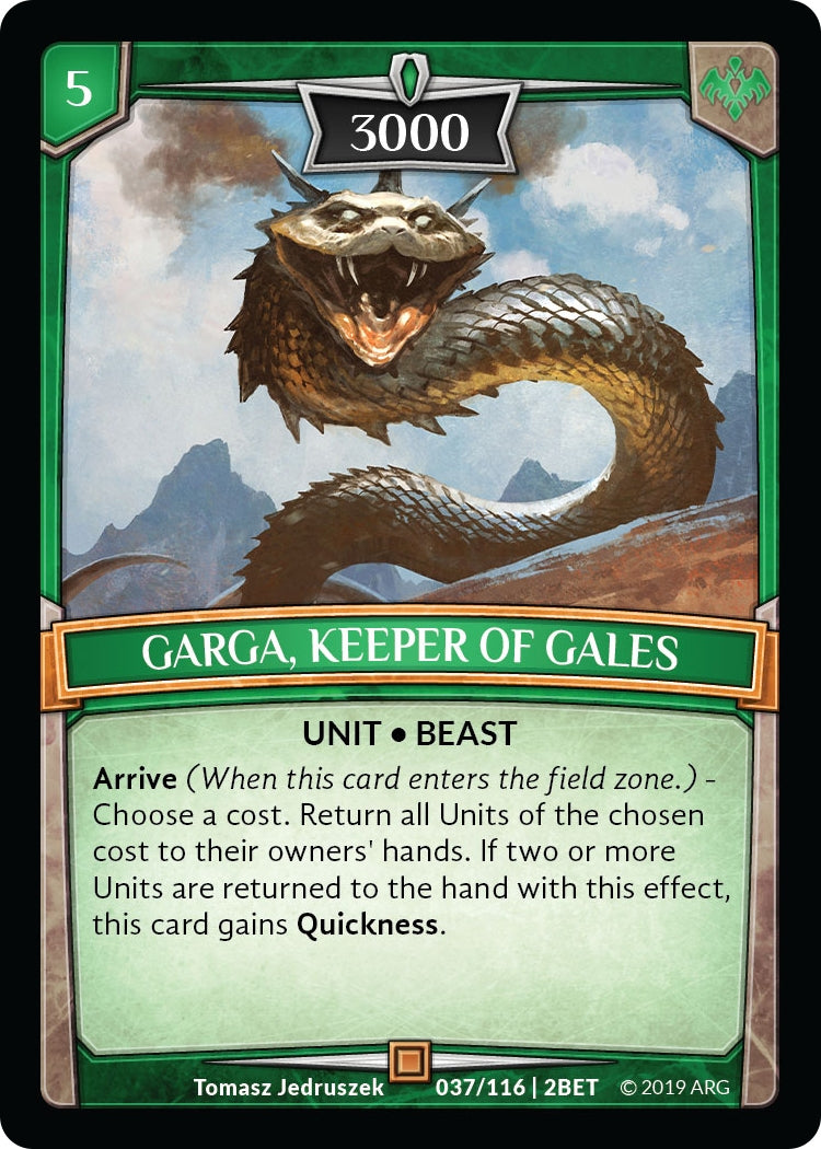 Image for Garga, Keeper of Gales (37/116 | 2BET) (Betrayal) - Argent Saga TCG