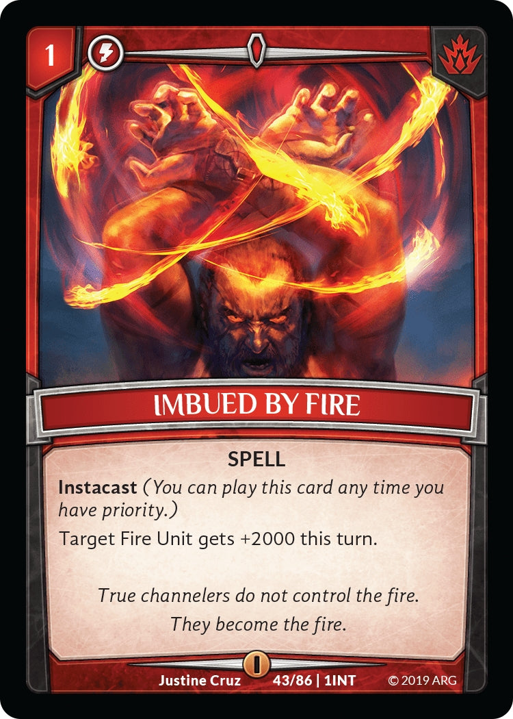Image for Imbued by Fire (43/86 | 1INT) (Intro Decks - 2019) - Argent Saga TCG