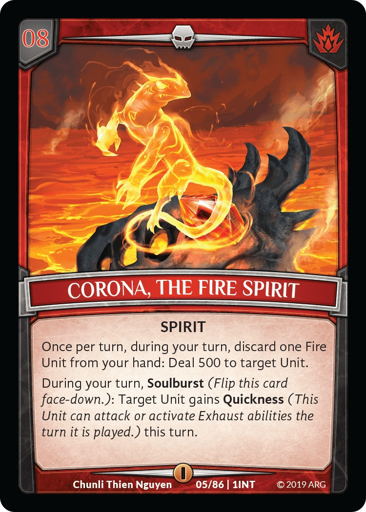 Image for Corona, the Fire Spirit (5/86 | 1INT) (Intro Decks - 2019) - Argent Saga TCG