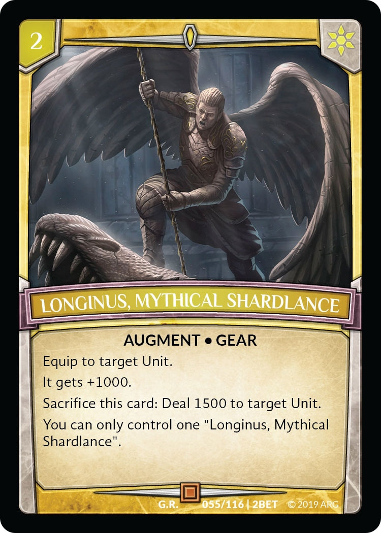 Image for Longinus, Mythical Shardlance (55/116 | 2BET) (Betrayal) - Argent Saga TCG