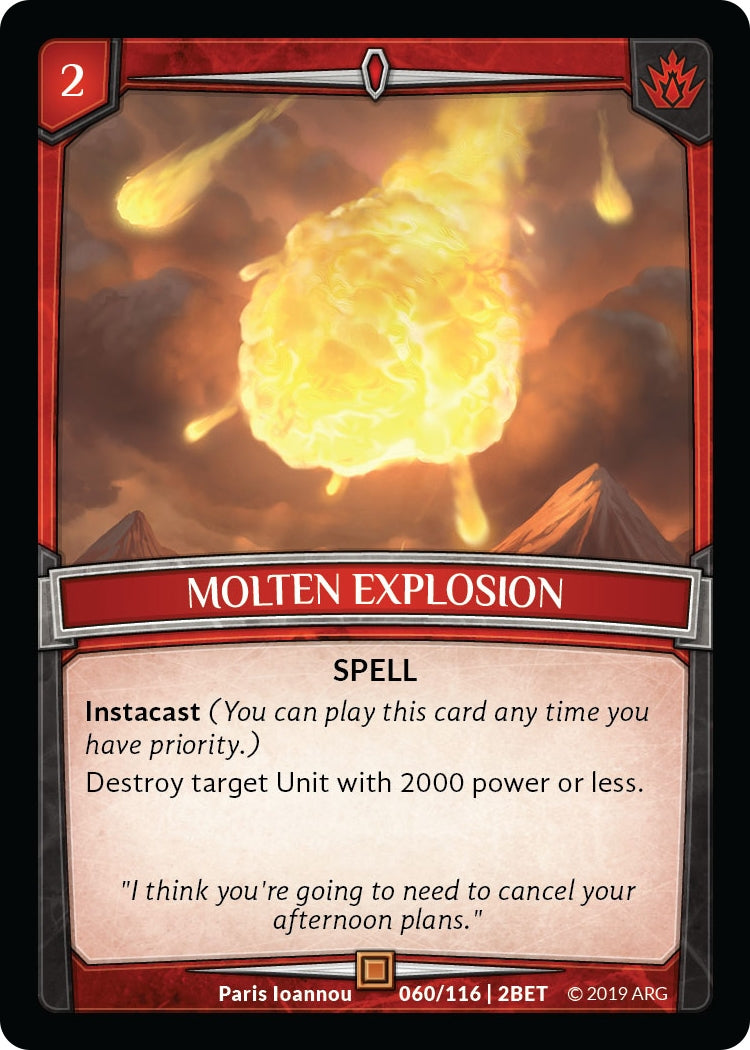 Image for Molten Explosion (60/116 | 2BET) (Betrayal) - Argent Saga TCG
