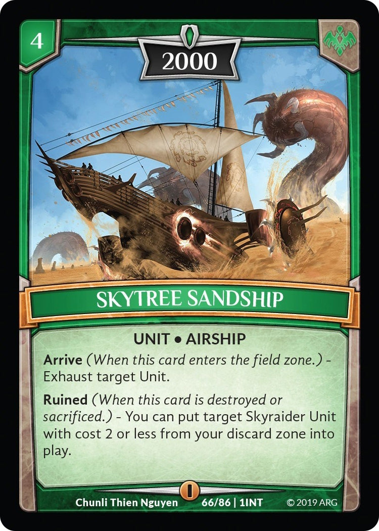 Image for Skytree Sandship (66/86 | 1INT) (Intro Decks - 2019) - Argent Saga TCG