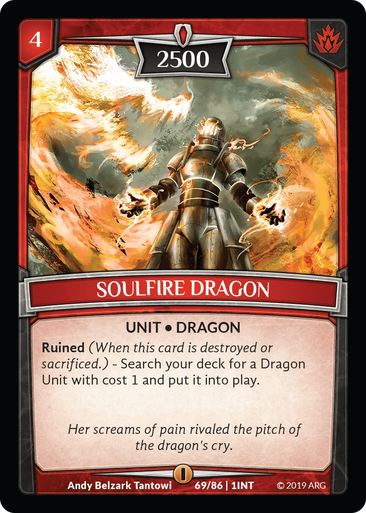 Image for Soulfire Dragon (69/86 | 1INT) (Intro Decks - 2019) - Argent Saga TCG