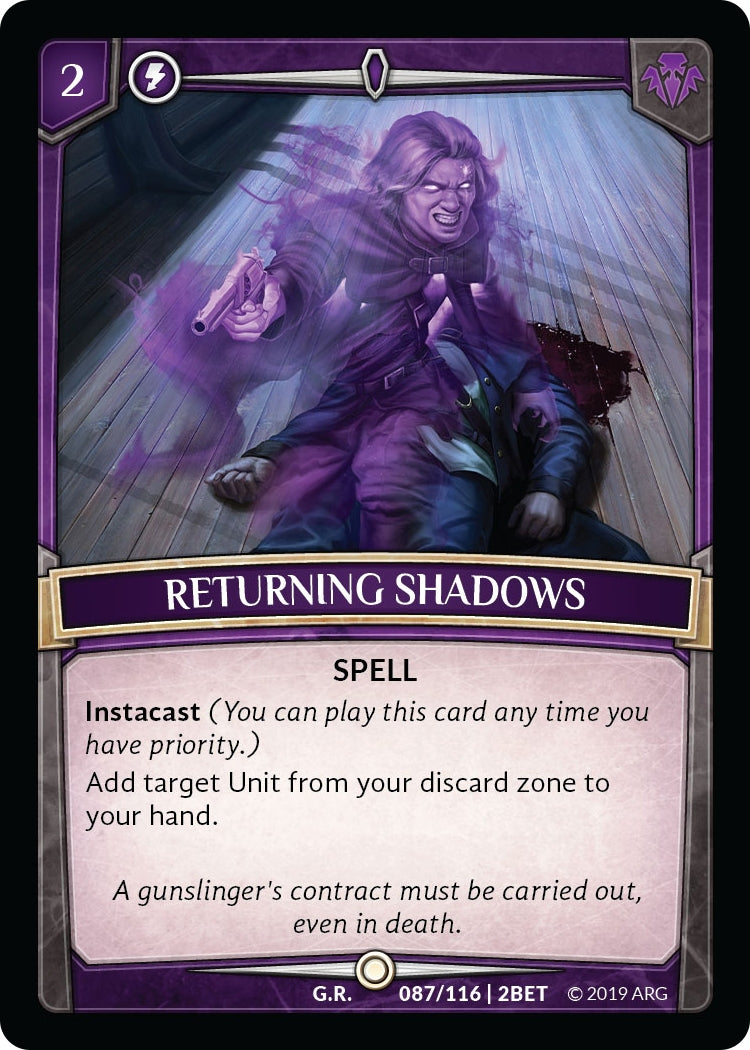 Image for Returning Shadows (87/116 | 2BET) (Betrayal) - Argent Saga TCG