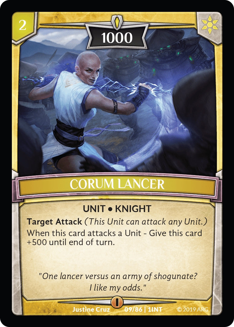 Image for Corum Lancer (9/86 | 1INT) (Intro Decks - 2019) - Argent Saga TCG